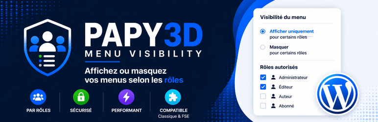 Papy 3D Menu Visibility